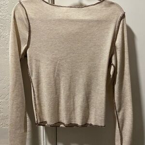 Women's Cream Long Sleeve Top
